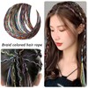 ZOPJUMA Pack of 30 Hair Braids, Colourful Hair Wrap Cord,