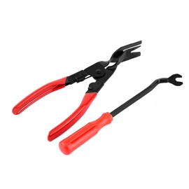 Ejoyous Car Trim Removal Kit, 2Pcs Car Door Panel Removing Plier with Trim Clip Car Repair Hand Tool, Universal Automobile Upholstery Remover Pry Bar Tool Performance Yool Clip Removal Pliers