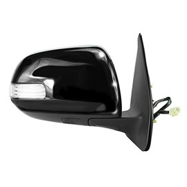 Fit System Passenger Side Mirror for Toyota Tacoma, textured black w/PTM cover, w/turn signal, foldaway, Power
