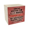 Wooden Money Box in Various Languages in Red Money Box
