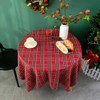 Household Christmas check tablecloth Year-end home party tablecloth for 2