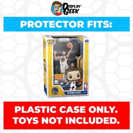 Display Geek, 1 x Plastic Pop Protector Only Compatible with Stephen Curry Golden State Warriors #04 Funko Trading Cards Box - Nothing Else fits