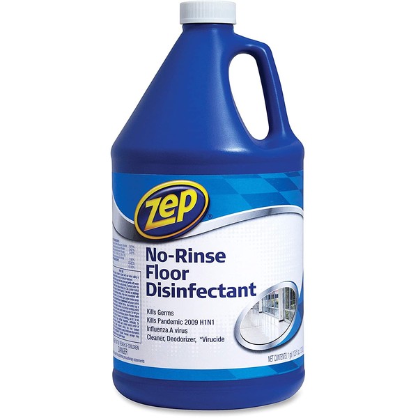 Zep, ZPEZUNRS128, No Rinse Floor Disinfectant, 1 Each, Blue