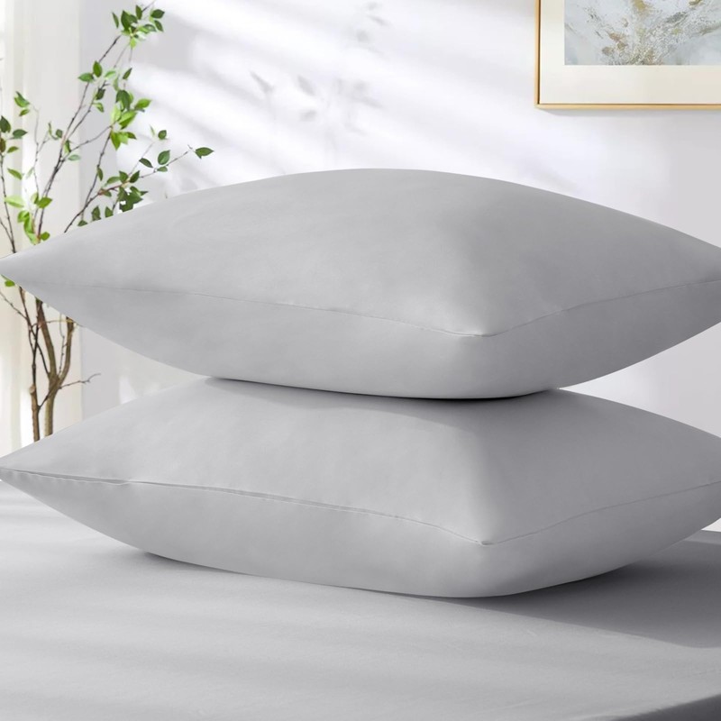 Tifschlaf Light Grey Pillowcases 2 Pack - Standard Size Pillow