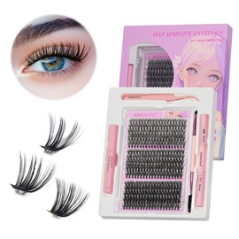 ANNAFRIS Cluster Lashes Kit 30D+40D+50D Individual Eyelashes 0.07mm D Curl 10-18mm False Lashes Individual Cluster DIY Lash(30D+40D+50D)