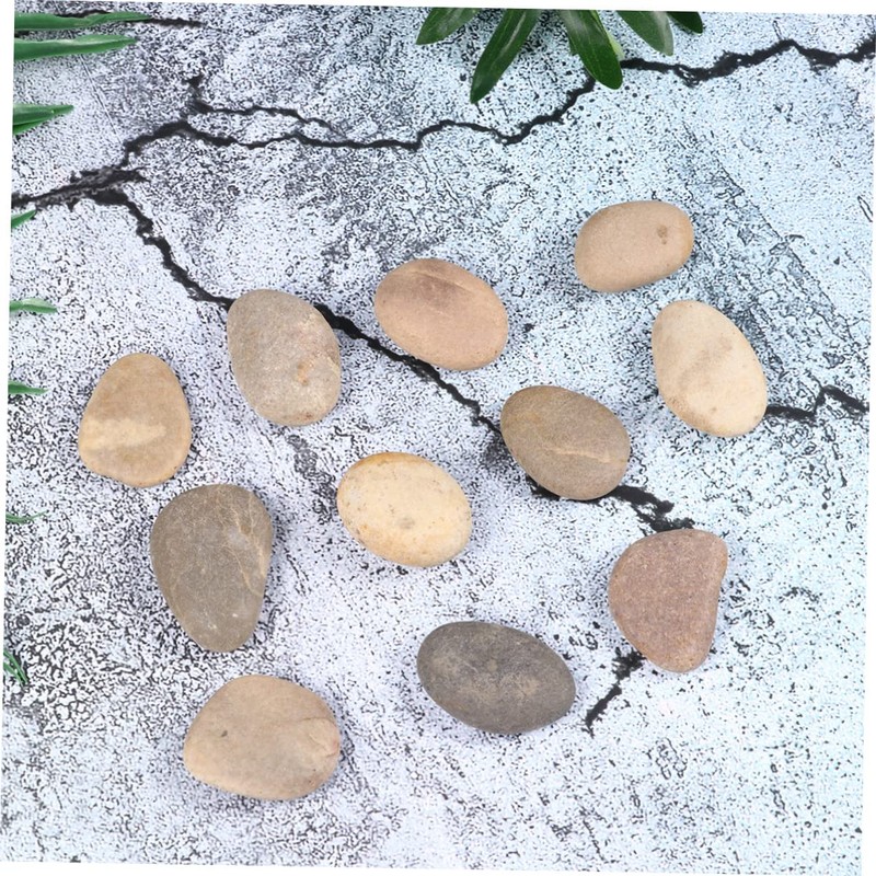 TEHAUX 10 Pack Hand Painted Stones Set with Bracket Kids