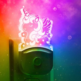 Plug in Night Light - Gift for Girls, LOHAS Cute Night Light with Dusk to Dawn, Color Changing LED Night Light, Birthday Gift for Girls, Kids, Room Decor