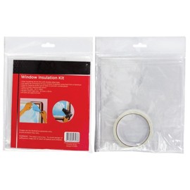 SOTL® Window Insulation Kit Clear Plastic Film for Draft Protection Winter Weatherproofing Kit with Double-Sided Tape Insulates Up to 5 Standard Windows Easy Installation Energy Savings