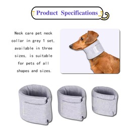Cat Cone Collar for Pet with Spinal IVDD Issues After Surgery Recovery, Adjustable Cat Neck Brace Elizabethan Collar, Neck Cervical Cone to Stop Licking for Small Medium Dog Puppy Kitten (Grey, M)