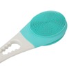 Electric Body Scrubber Brush 3 Speed Vibration Green Waterproof Long