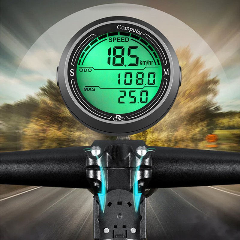 Cycling Speedometer Odometer Multi Function Electronic Speed Tester Temperature Time