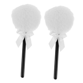 OATIPHO 2pcs Fluffy Lollipop Shape Makeup Soft Cosmetic Powder Puff with Long Handle for Face Powder Application Portable Fairy Wand Design for Womens Makeup Touchups