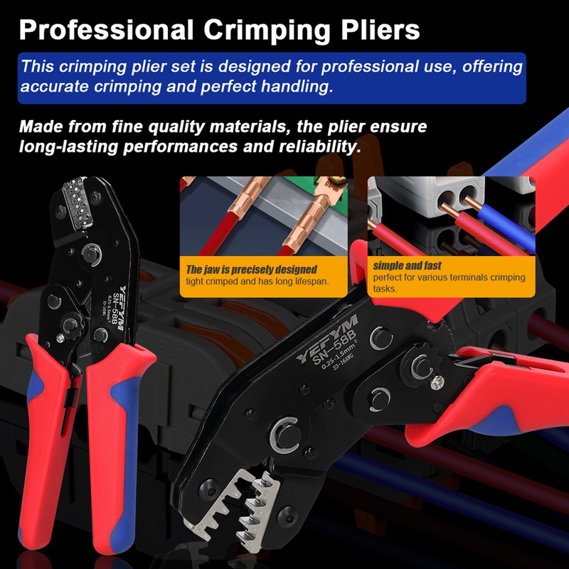 Terminals Crimping Tool Set Pressed Plier Electrician Tools Electrical Terminals