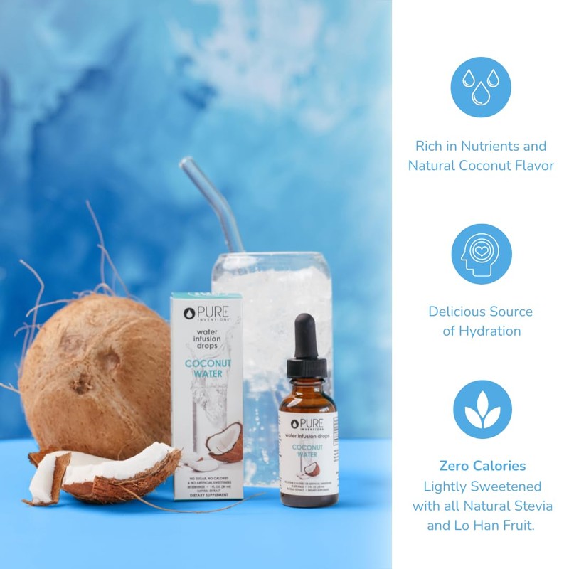 Pure Inventions Coconut Water - Water Enhancer Drops - Electrolyte