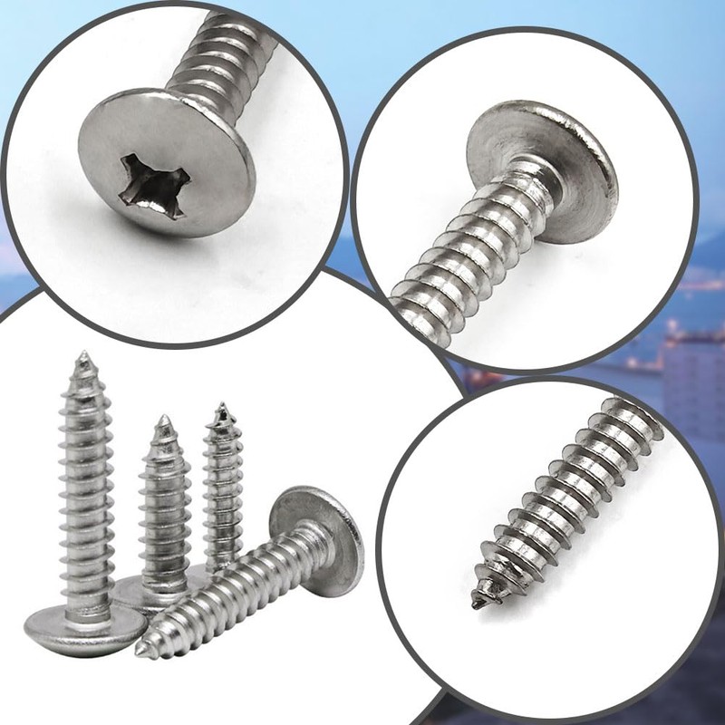 SHUNCHG 20 Pcs Silver M3 x 20mm Self Tapping Wood