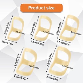 AIEX 5pcs Oval Finger Splint, Finger Support Trigger Finger Splint Finger Straightener Brace For Thumb Middle Pinky or Ring Finger (6,7,8,9,10 Sizes)