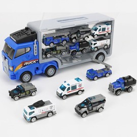 TRESTREE Fire Truck Toy, Tow Truck, Toy, Car Toy, Working Car, Toy, Move Forward Toy, Children, Gift (Blue)