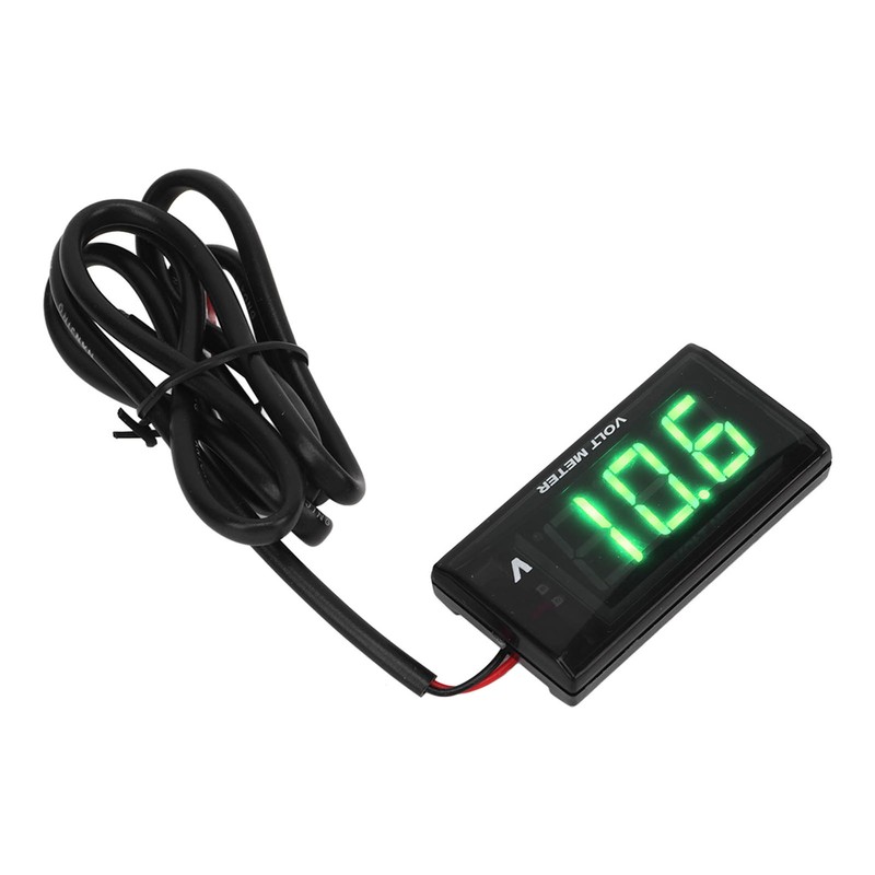 Universal LCD Motorcycle Voltmeter Ultra Thin Waterproof Voltmeter with Left