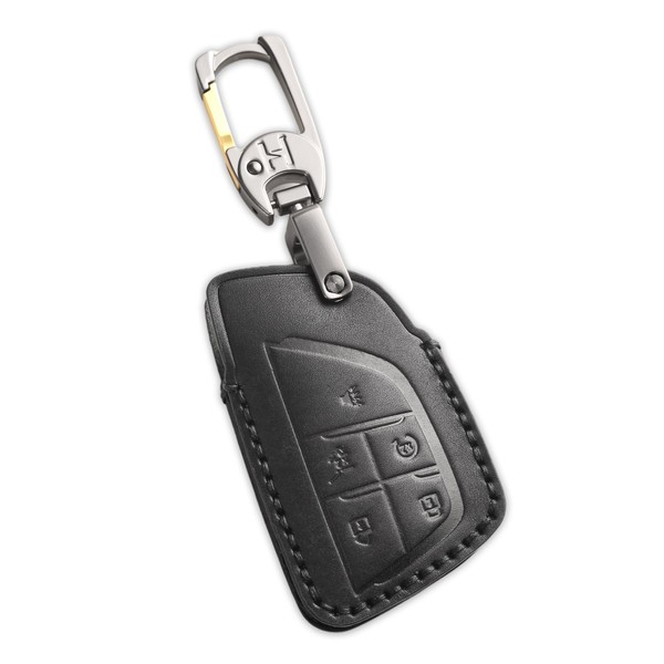 Hontumax Premium Leather 5-Button Key Fob Cover for Honda Prologue