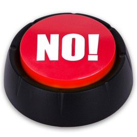 ArtCreativity No Button - 1 Piece - Toy Noise Button for Desk with 10 Sound Variations - Funny Buttons with Sound - Novelty Toys for Adults and Kids - Birthday Party Favor and Goodie Bag Filler