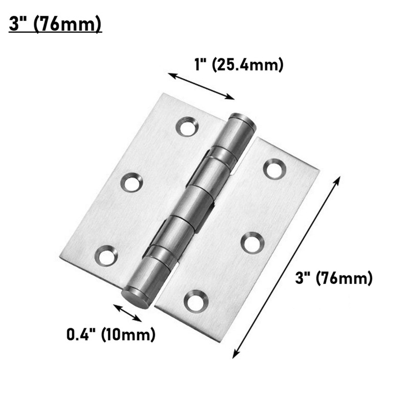 Polished Chrome Ball Bearing Hinges, Heavy Duty Steel Door Hinges