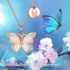 WINNICACA Butterfly First Necklace Sterling Silver Created Opal A-Z Letter