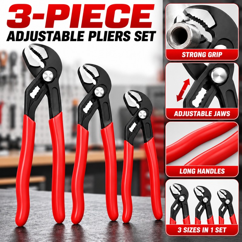 Water Pump Pliers Notch Pliers Self-Locking Pipe Pliers Multifunctional Automatic