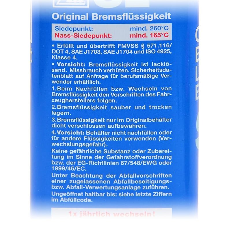 ATE Original SL DOT 4 Brake Fluid, 1 Liter Can