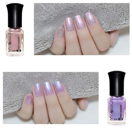 Gireatick 8 Bottles Mermaid Pearl Shell Nail Polish Transparent Shell Mica Lacquer Shiny Shimmer Manicure Varnish Crystal Nail Art Set 8 Colours