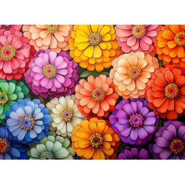 500 Piece Puzzles for Adults Colorful Flowers 20.5 x 15 Inch 500 Large Piece Jigsaw Puzzles for Kids Adults Puzzles 500 Pieces for Adults Holiday Educational Challenge Toy