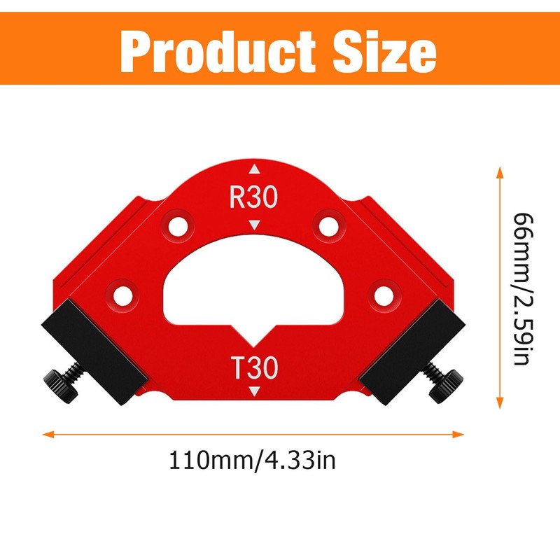Radius Clamp Milling Cutter Template, Angle Milling Template, Router, Three