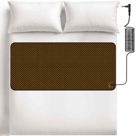 Grounding Mat for Bed, Grounding Pad for Sleeping, Tear-Resistant PU Leather Grounding Mattress with Cord (19"x39"x23", Twin Min,Brown)