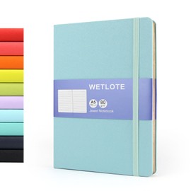 WETLOTE Line Hardcopy Notebook - 5.6"x8.3"- Sourced from sustainable and excellent quality paper, minimalist, natural, portable and flexible design, suitable for office, school(sky blue)