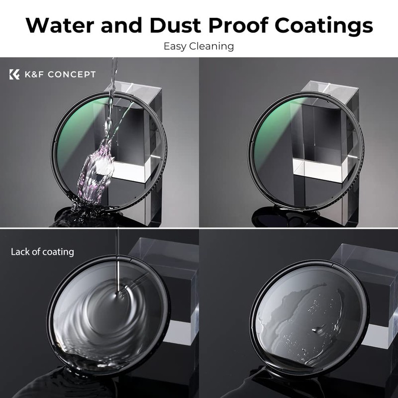 K&F Concept 55mm Polarizing Filter, Professional CPL Optics Glass Lens