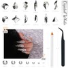 qiipii 4080Pcs Crystal Clear Uñas Rhinestones Multi Formas Flatback Cristal