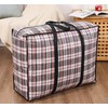 Checkered Moving Bags,Storage Totes with Zipper and Handle for Clothes,