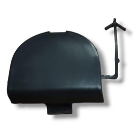 Tappo Copri Gancio Traino Compatibile Con Fiat 500 dal 2007 al 2015 Coprigancio Paraurti Posteriore In ABS nero verniciabile
