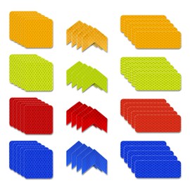 96Pcs Reflective Stickers, 4 Colors Safety Warning Reflective Sticker for Outdoor, Waterproof Night Warning Reflective Stickers Reflective Tape Stickers for Cars Motorcycles Bicycles