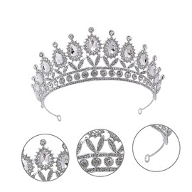 Mikinona 1pc Water Drop Headwear Headbands for Women Gorgeous Wedding Hairbands Silver Color Material