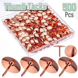 Mr. Pen- Thumb Tacks, 500 Pack, Rose Gold, Flat Push Pins, Thumbtack, Flat Thumb Tacks, Metal Push Pins, Thumbtacks, Push Pin, Thumb Tack, Thumbtacks Flat, Flat Push Pins for Bulletin Board