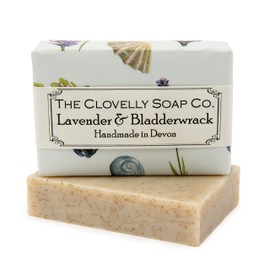 Clovelly Soap Co Natural Handmade Lavender & Bladderwrack Seaweed Soap Bar for all Skin Types 100g