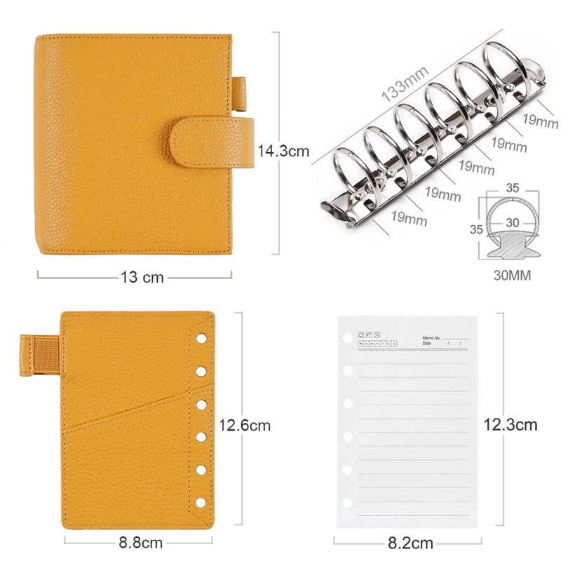 Moterm Pocket Luxe Ring Planner - Genuine Leather Binder Organiser