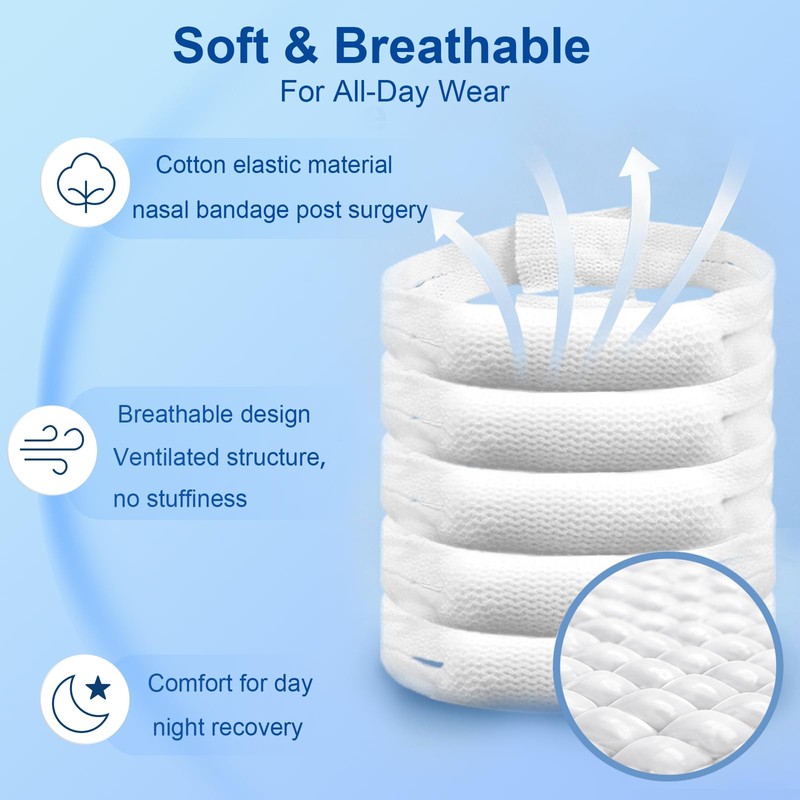 Individually Wrapped Nose Bandages After Surgery,Ear‑Loop Nose Gauze 20 pcs