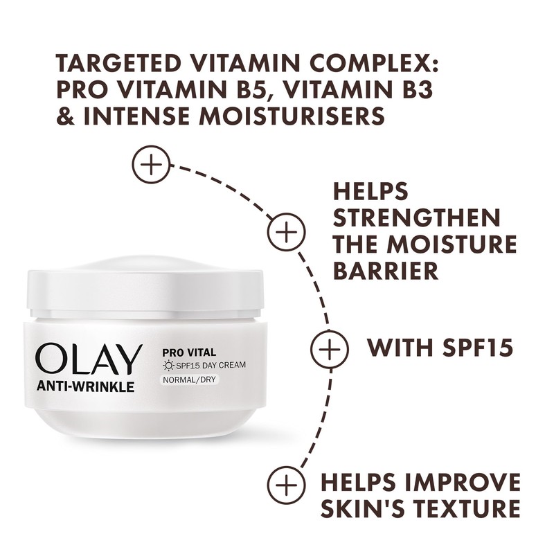 Olay Anti-Wrinkle Pro Vital Anti-Ageing Moisturiser Day Cream SPF 15,