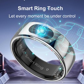 Smart Ring Notification Smart Ring Touch Fitness Ring Android iOS Sleep Tracker Pedometer Heart Rate Monitor SpO2 Fitness Tracker Smart Rings for Men Women Gesture Control Fitness Ring