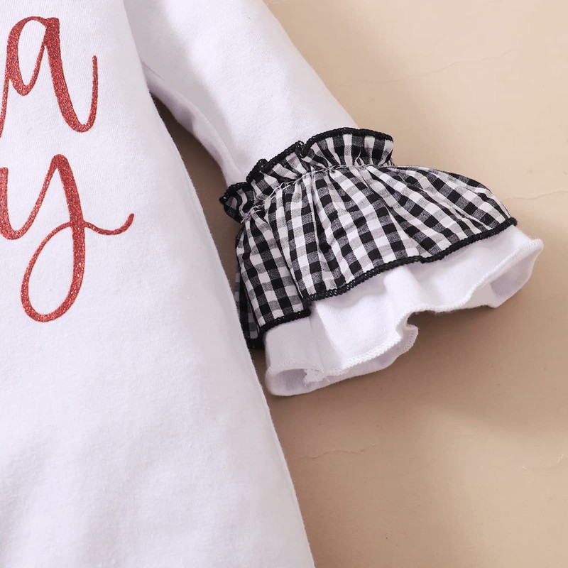 Mameluco de Navidad para bebé niña recién nacida, Blanco, 3-6