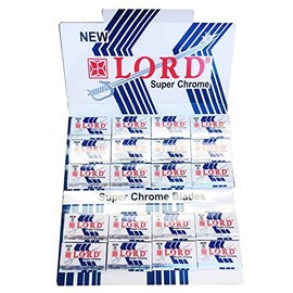 Lord Super Chrome Double Edge Blades 100 blades by Lord Co.
