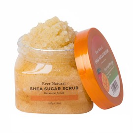 Ever Natural Ever Natural Body Scrub 1 lb 18 oz Large Capacity 【Strong Particle Sensation for Callus Removal】 Shea Butter & Sugar Blended Exfoliant Care for Heels, Knees, Elbows Natural Ingredients