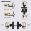 dairazan Champagne-Gold Oval-Glass Door Knobs - Interior Passage Premium Crystal