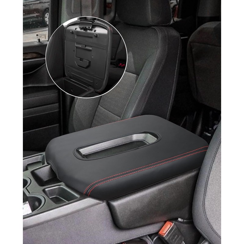 INTGET Center Console Armrest Cover for 2026 Chevy Silverado &